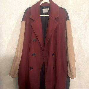 Multi Color Maxi Wool Coat